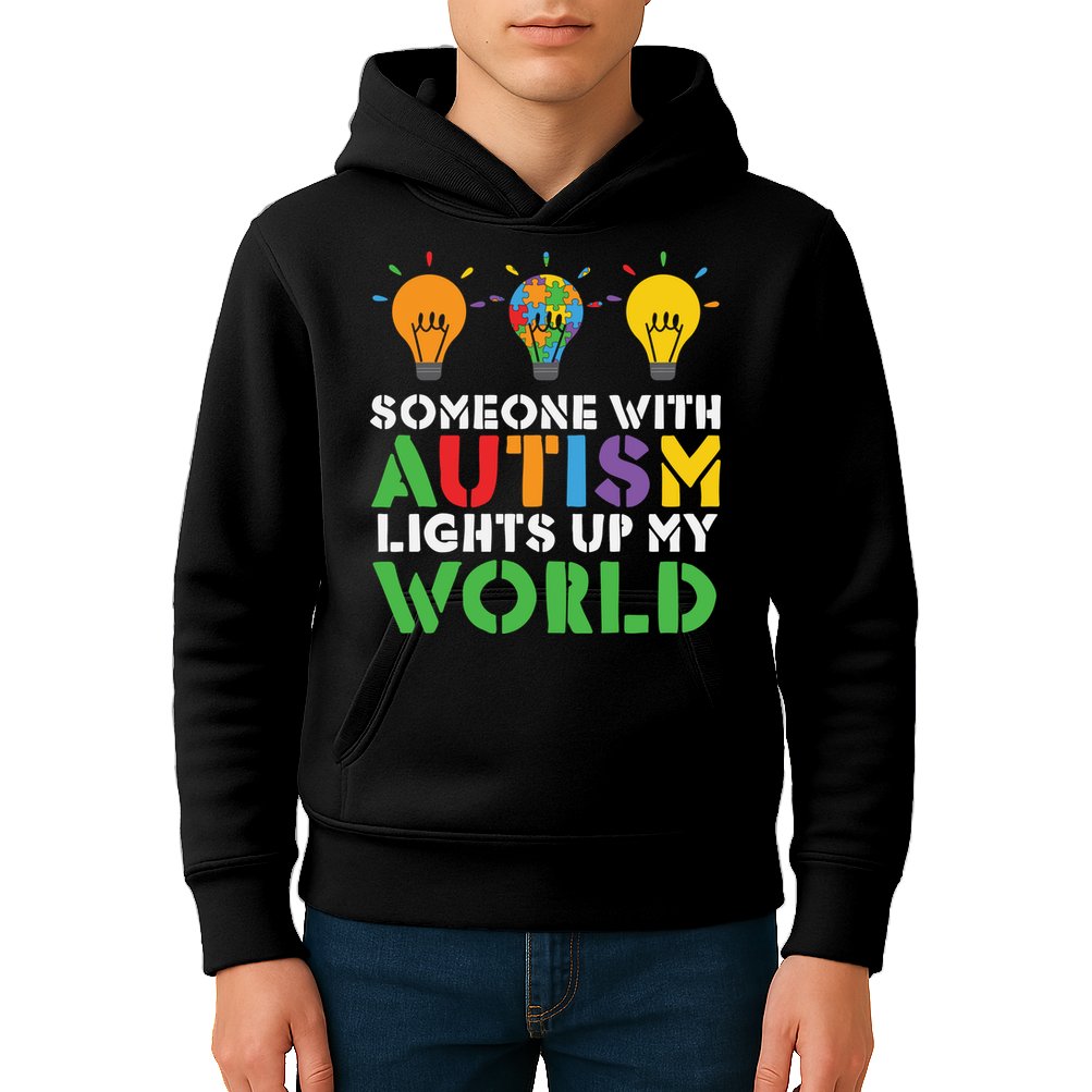 Light Up Autism Puzzle Autism Awareness, Autism Mom Kids Hoodie