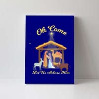 Let Us Adore Him Christmas Advent Nativity Scene North Gift Canvas