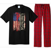 Lineman Us American Flag Patriotic Electrician Dad Pajama Set