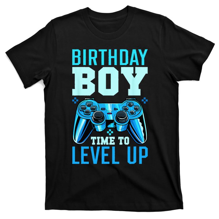 Level Up Birthday Matching Gamer Party Classic Fit Black T-Shirt