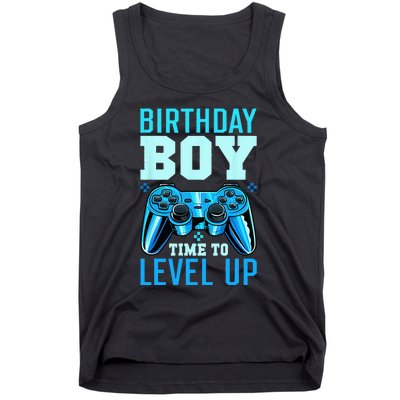 Level Up Birthday Matching Gamer Party Classic Fit Black Tank Top