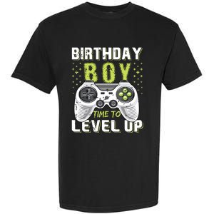 Level Up Birthday Boy Video Game Classic Fit Black Party Gift Garment-Dyed Heavyweight T-Shirt