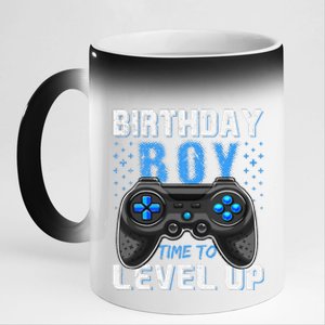 Level Up Birthday Boy Gamer Classic Fit 11oz Black Color Changing Mug