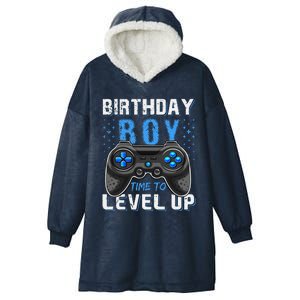 Level Up Birthday Boy Gamer Classic Fit Hooded Wearable Blanket