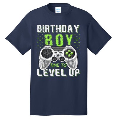 Level Up Birthday Boy Video Game Classic Fit Black Party Gift Tall T-Shirt