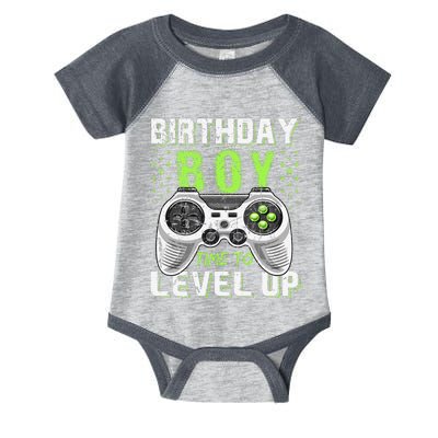 Level Up Birthday Boy Video Game Classic Fit Black Party Gift Infant Baby Jersey Bodysuit