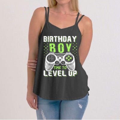 Level Up Birthday Boy Video Game Women's Strappy Tank