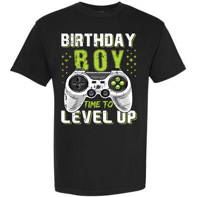 Level Up Birthday Boy Video Game Garment-Dyed Heavyweight T-Shirt