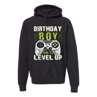 Level Up Birthday Boy Video Game Premium Hoodie