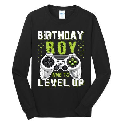 Level Up Birthday Boy Video Game Tall Long Sleeve T-Shirt