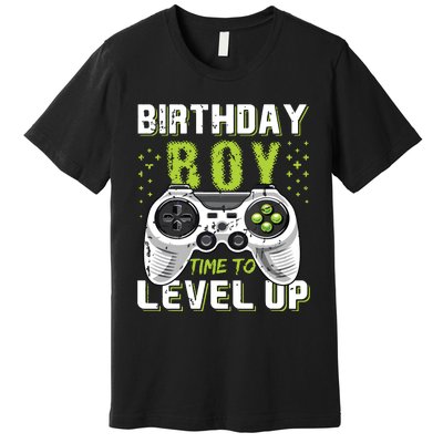 Level Up Birthday Boy Video Game Premium T-Shirt