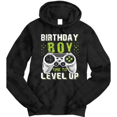 Level Up Birthday Boy Video Game Tie Dye Hoodie