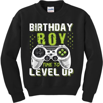 Level Up Birthday Boy Video Game Kids Sweatshirt