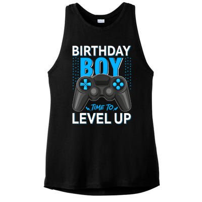 Level Up Birthday Boy Gamer Kids Party Video Game Gift Ladies PosiCharge Tri-Blend Wicking Tank