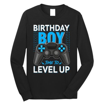 Level Up Birthday Boy Gamer Kids Party Video Game Gift Long Sleeve Shirt