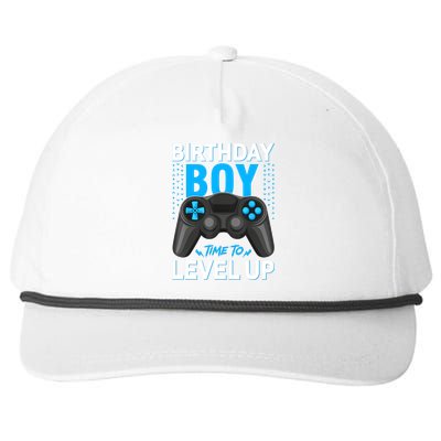 Level Up Birthday Boy Gamer Kids Party Video Game Gift Snapback Five-Panel Rope Hat