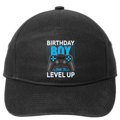 Level Up Birthday Boy Gamer Kids Party Video Game Gift 7-Panel Snapback Hat