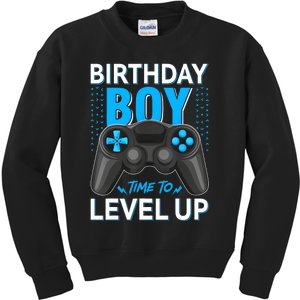 Level Up Birthday Boy Gamer Kids Party Video Game Gift Kids Sweatshirt