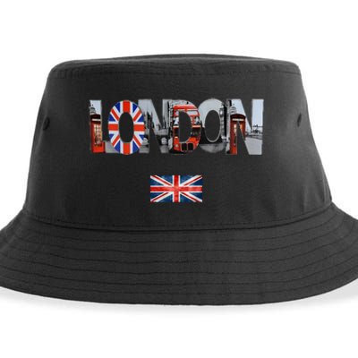 London Uk British Flag England Great Britain Sustainable Bucket Hat