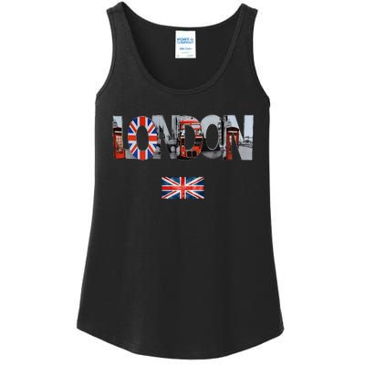 London Uk British Flag England Great Britain Ladies Essential Tank