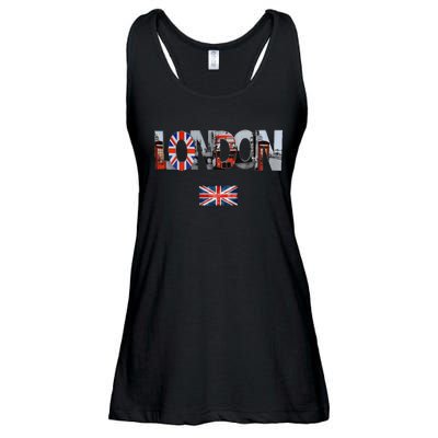 London Uk British Flag England Great Britain Ladies Essential Flowy Tank