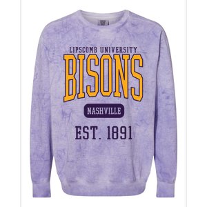 Lipscomb University Bison Est Date Colorblast Crewneck Sweatshirt