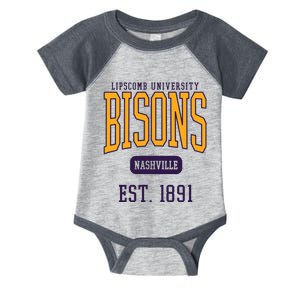 Lipscomb University Bison Est Date Infant Baby Jersey Bodysuit