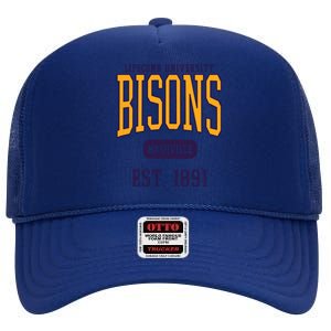 Lipscomb University Bison Est Date High Crown Mesh Back Trucker Hat