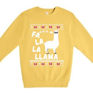 Llama Ugly Christmas Gift Sweater Gift Gift Premium Crewneck Sweatshirt