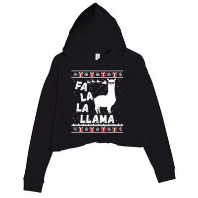 Llama Ugly Christmas Gift Sweater Gift Gift Crop Fleece Hoodie