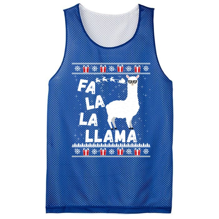 Llama Ugly Christmas Gift Sweater Gift Gift Mesh Reversible Basketball Jersey Tank