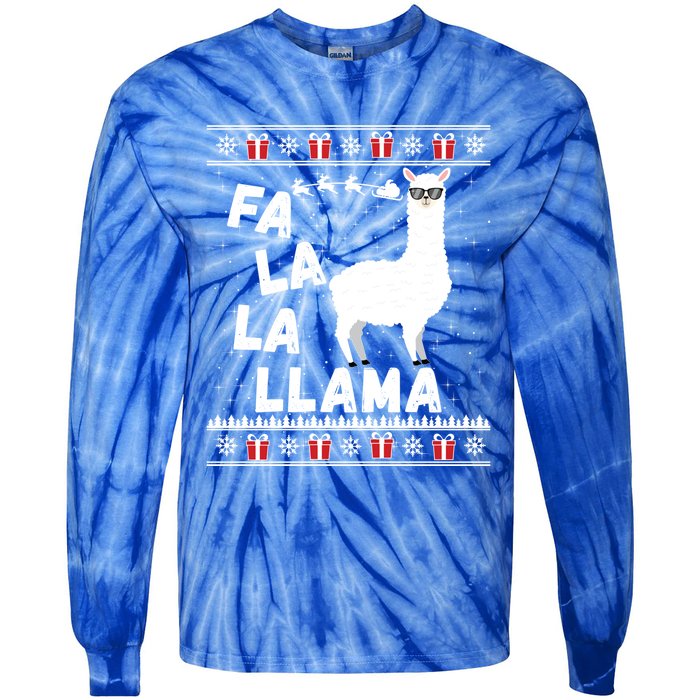 Llama Ugly Christmas Gift Sweater Gift Gift Tie-Dye Long Sleeve Shirt