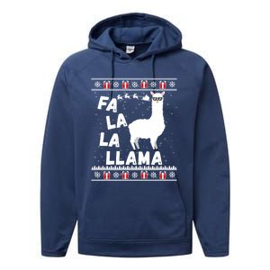 Llama Ugly Christmas Gift Sweater Gift Gift Performance Fleece Hoodie