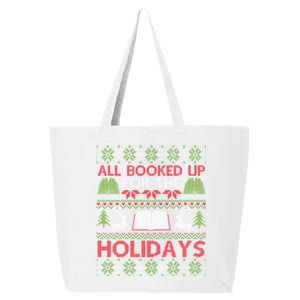 Librarian Ugly Christmas Great Gift Book Lover Ugly Xmas Sweater Gift 25L Jumbo Tote