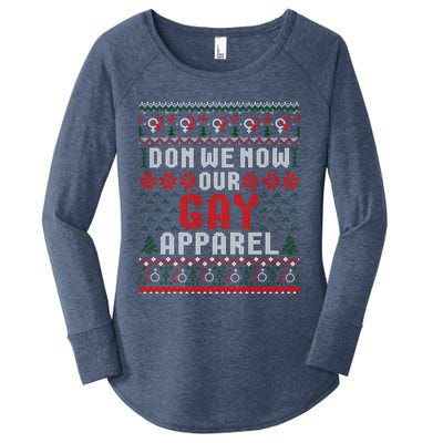 Lgbt Ugly Christmas Sweater Don We Now Our Gay Cool Gift Women's Perfect Tri Tunic Long Sleeve Shirt