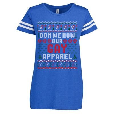 Lgbt Ugly Christmas Sweater Don We Now Our Gay Cool Gift Enza Ladies Jersey Football T-Shirt