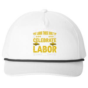 Let Us Celebrate Happy Labor Day Gift Snapback Five-Panel Rope Hat