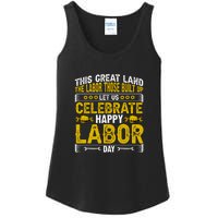 Let Us Celebrate Happy Labor Day Gift Ladies Essential Tank