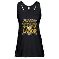 Let Us Celebrate Happy Labor Day Gift Ladies Essential Flowy Tank