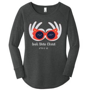 Look Unto Christ Gospel Theme 2025 Yw Ym D&C 636 Women's Perfect Tri Tunic Long Sleeve Shirt