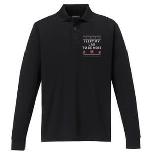 Lab Ugly Christmas Funny Science Xmas Gift Performance Long Sleeve Polo