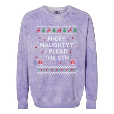 Lawyer Ugly Christmas Plead The 5th Law Student Attorney Funny Gift Colorblast Crewneck Sweatshirt