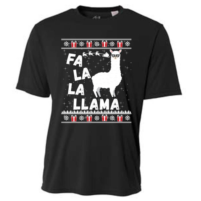 Llama Ugly Christmas Gift Cooling Performance Crew T-Shirt