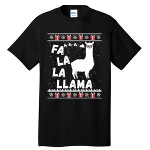 Llama Ugly Christmas Gift Tall T-Shirt