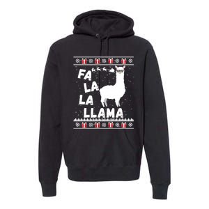 Llama Ugly Christmas Gift Premium Hoodie