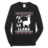 Llama Ugly Christmas Gift Tall Long Sleeve T-Shirt