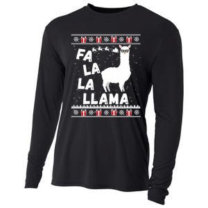 Llama Ugly Christmas Gift Cooling Performance Long Sleeve Crew