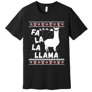 Llama Ugly Christmas Gift Premium T-Shirt