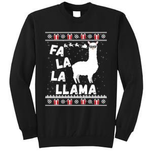 Llama Ugly Christmas Gift Tall Sweatshirt