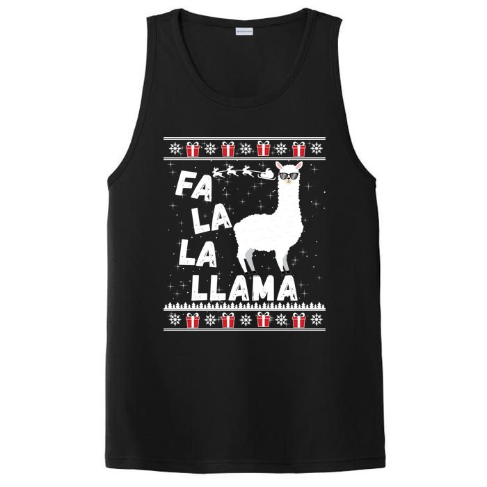 Llama Ugly Christmas Gift PosiCharge Competitor Tank